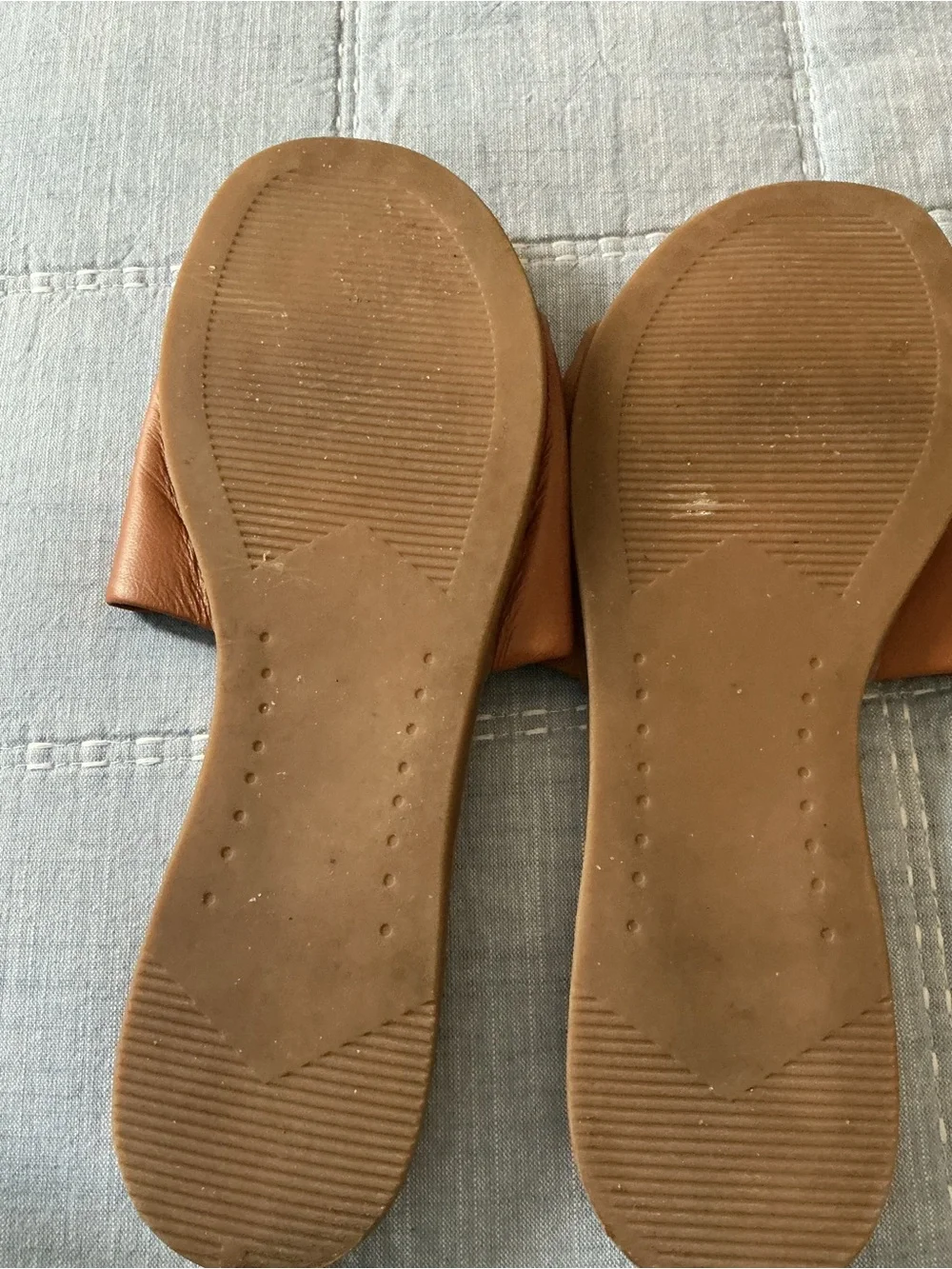 Steve Madden Cognac Leather Slide Sandals